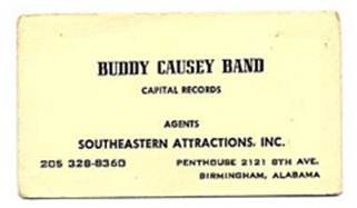 Buddy Causey business card