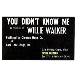 Willie Walker Advert